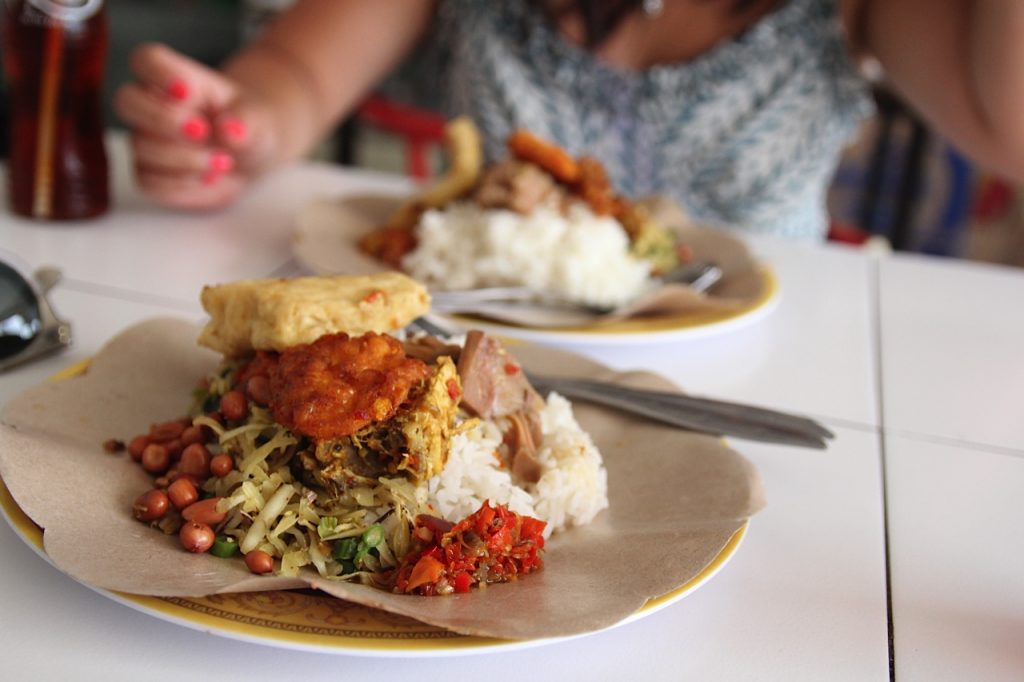Best restaurants in Bali: nasi campur at a warung 