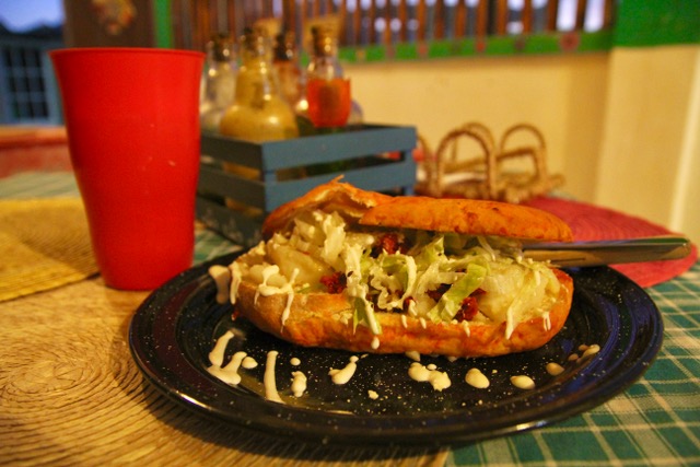 Where to eat on Isla Holbox: pambazo at La Chilanguita